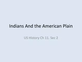 Indians And the American Plain