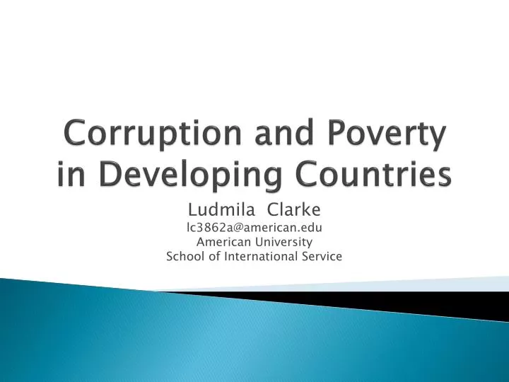 corruption and poverty in developing countries