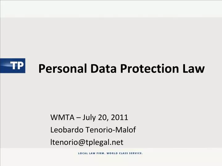 personal data protection law