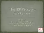 The IRB Process - An Overview - slide 1