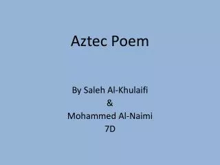 aztec poem