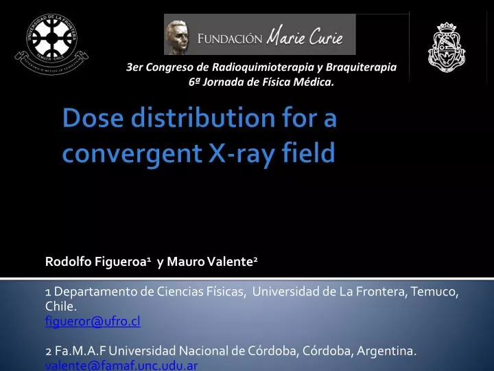 dose distribution for a convergent x ray field