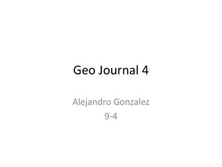 Geo Journal 4