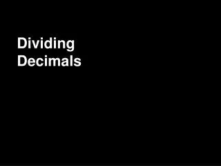 dividing decimals