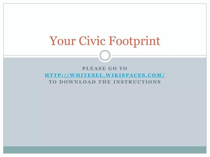 your civic footprint