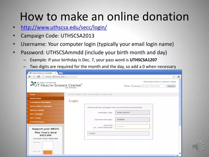 how to make an online donation