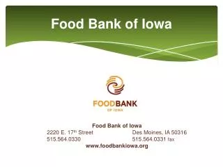 Food Bank of Iowa