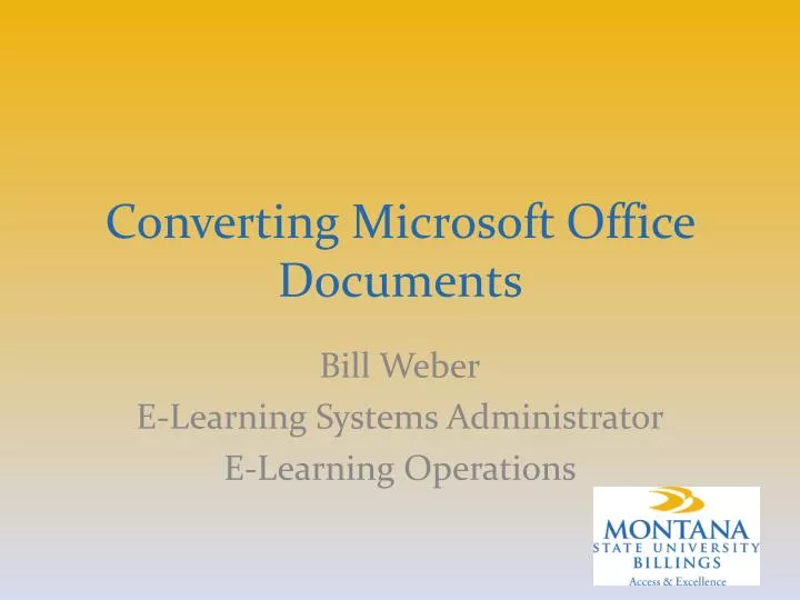 converting microsoft office documents