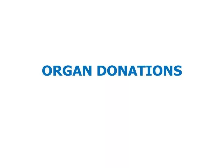 organ donations