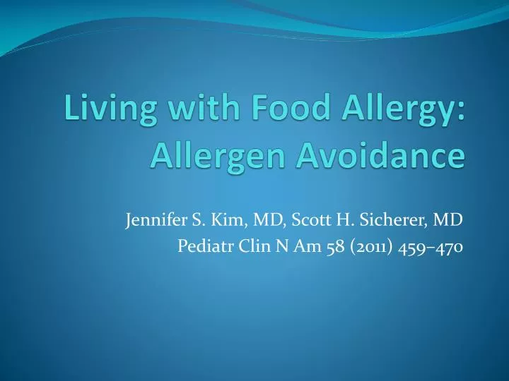 living with food allergy allergen avoidance