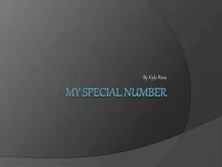 My special number