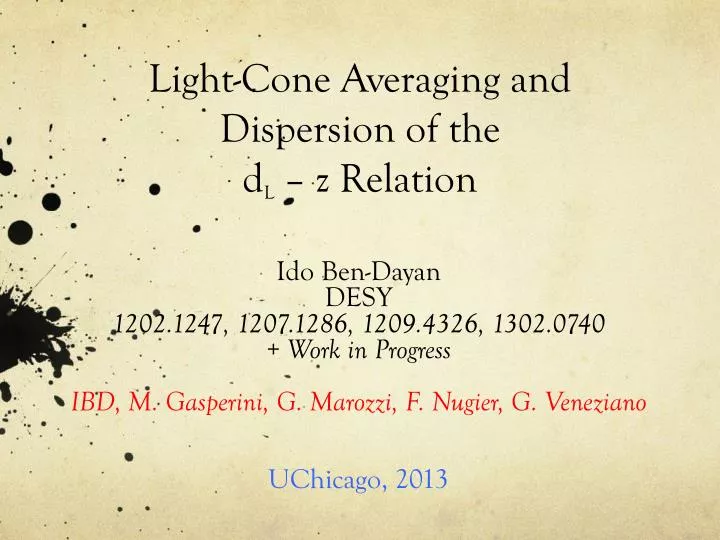 light cone averaging and dispersion of the d l z relation