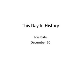 This Day In History