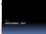Procedural Text - slide 1