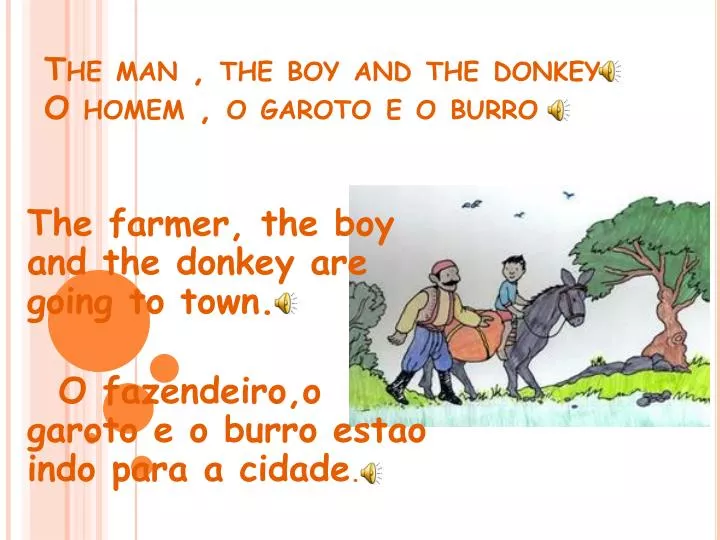 the man the boy and the donkey o homem o garoto e o burro