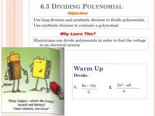 6.3 Dividing Polynomial