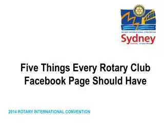 Five Things Every Rotary Club Facebook Page Should Have