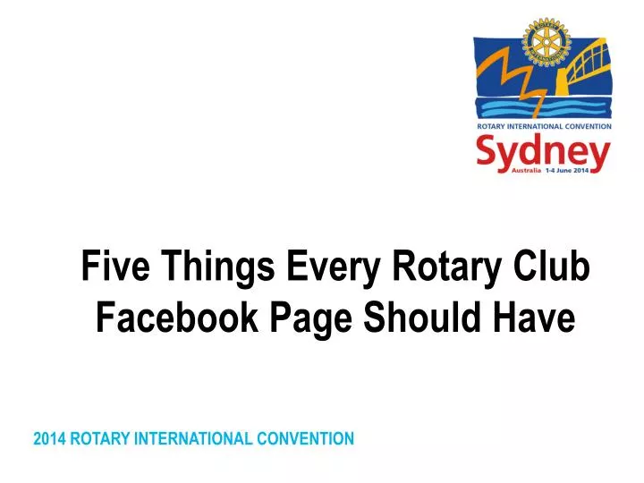 five things every rotary club facebook page should have