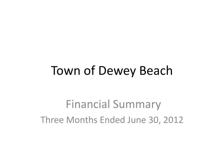 town of dewey beach
