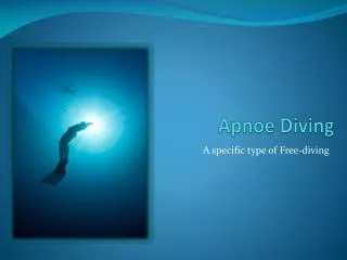 Apnoe Diving