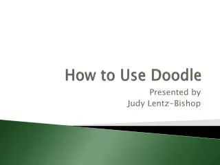 How to Use Doodle