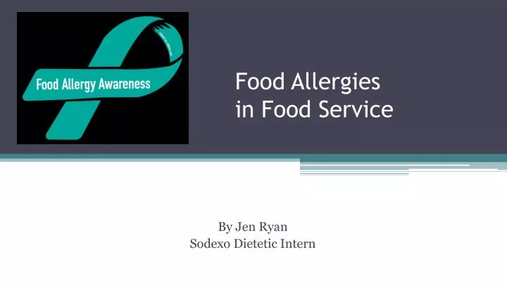food allergies in food service
