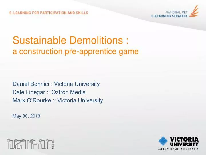 sustainable demolitions a construction pre apprentice game
