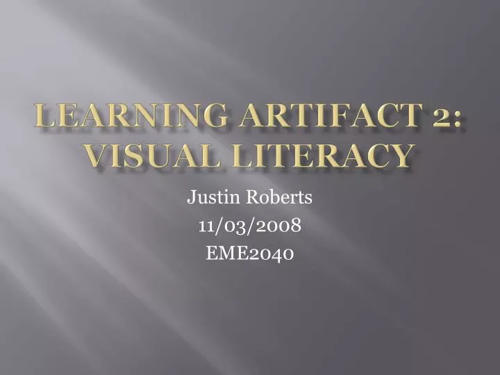 learning artifact 2 visual literacy