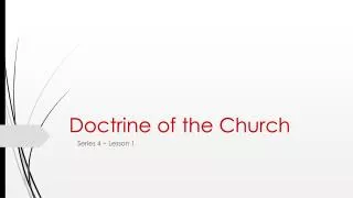 doctrine of the church