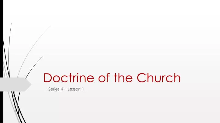 doctrine of the church