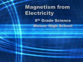 Magnetism from Electricity