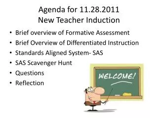 Agenda for 11.28.2011 New Teacher Induction