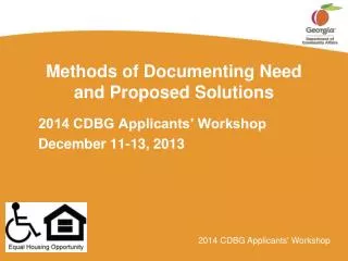Methods of Documenting Need and Proposed Solutions