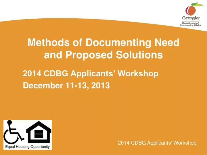 methods of documenting need and proposed solutions