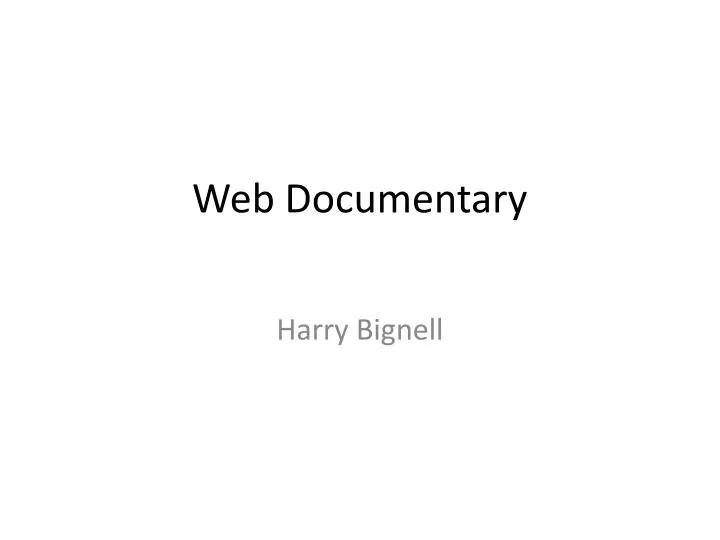 web documentary