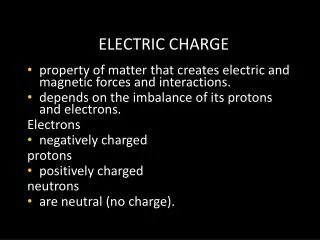 ELECTRIC CHARGE