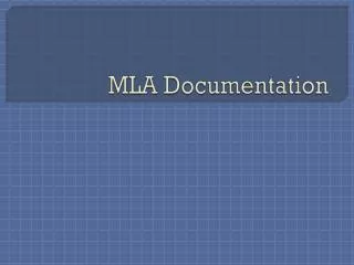 mla documentation