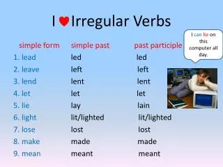 I Irregular Verbs