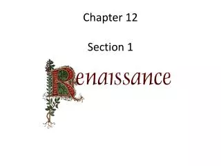 Chapter 12 Section 1