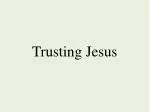 Trusting Jesus - slide 1
