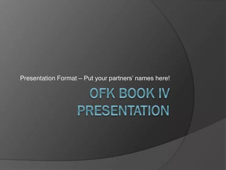 presentation format put your partners names here