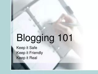 Blogging 101