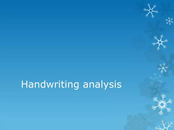 handwriting analysis