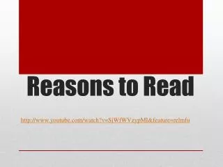 Reasons to Read