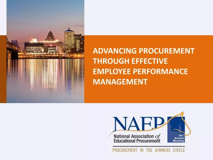 advancing procurement through effective employee performance management