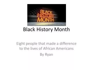 Black History Month