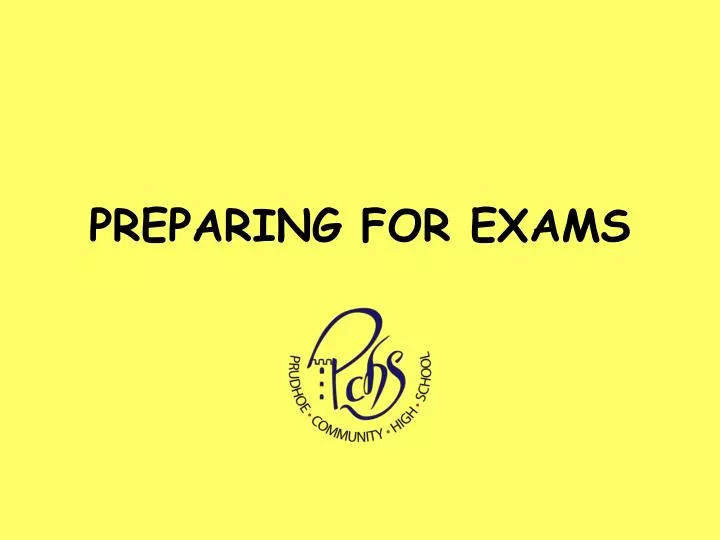 preparing for exams