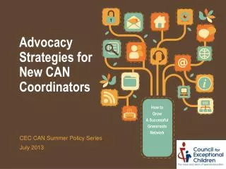 Advocacy Strategies for New CAN Coordinators