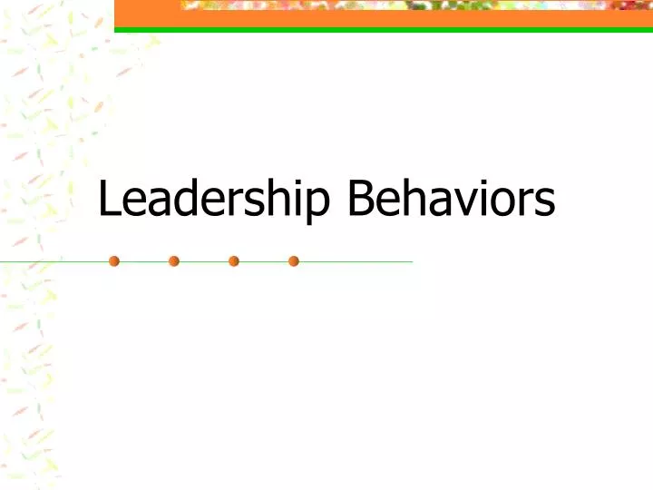 leadership behaviors