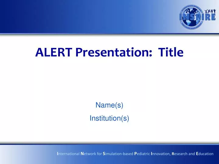 alert presentation title